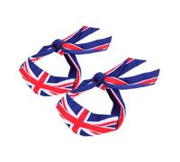 SKISUNO 2pcs Sports Headbands for Men and Women British Flag Print Non-Slip Sweatbands Elastic Exercise Head Tie for Running Basketball Gym Workout