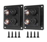 SKISUNO 2pcs Stage Speaker Terminal Wiring Board with Iron Binding Post Connector, 8-core and 4-core Wire Terminals, Screw Tight Design, Positive/negative Marked for Live Shows and DIY