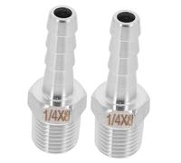 SKISUNO 2pcs Stainless Steel Hose Barb X Npt Male Pipe Fittings Easy Install Air Hose Connectors for Home Brewing Pipeline Accessories