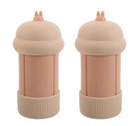 SKISUNO 2pcs Travel Toiletries Bottles Set, 4-in-1 Refillable Silicone Travel Dispenser Bottles, 60ml Leak-Proof Squeezable Portable Containers for Shampoo, Lotion, Liquid Soap