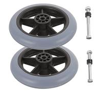 SKISUNO 2pcs Wheelchair Front Wheels Replacement and Caster Wheels Practical Wheelchair Accessory for Heavy-Duty Wheel Replacement Parts