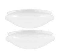 SKISUNO 2pcs White Dome Lamp Shade for Ceiling Light Flush Mount Covers Made of Sturdy Pet Material, Resistant to Deformation with Simple Elegant Style, for Home and Kitchen Lighting