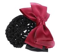 SKISUNO 2pcs Women Hair Bun Covers Bowknot Hairnets for Nursing Stewardess Banking Hotel Mesh Net and Clip