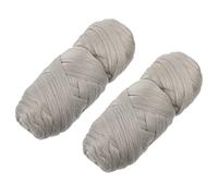 SKISUNO 2rolls Natural Color Long Hair Wig Thread Durable Hair Extension Wire for Women Non-reflective Non-shiny for Braiding and Styling Light Grey