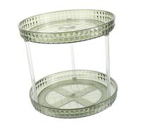 SKISUNO 2tier Rotating Perfume Shelf Rotation Cosmetic Shelf Delicate Perfume Organizer Multi-function Organizer for Desk Use for Cosmetic Storage Tray