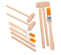 SKISUNO 3 sets Wooden Excavation Tool Kit Dinosaur Digging with Hammer Brush Educational Archaeology Playset for Cognitive Development and Stem Learning