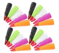 SKISUNO 30pcs Colorful Fake Witch Fingers Halloween Costume Props for Cosplay Parties and Scary Decorations Includes Glow The Dark and Vibrant Colors