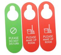 SKISUNO 3pcs Do Not Disturb Door Hanging Signs Reminder Signs Pvc Material Easy to Hang Easy to Read Unique Eye-catching Design for Cafe Club Random Color