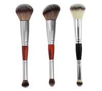 SKISUNO 3pcs Double Ended Makeup Brush Eyeshadow Brush for Versatile Application for Travel Daily Use This Includes for Your Makeup Supplies Needs