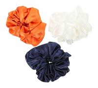 SKISUNO 3pcs Extra Large Satin Scrunchies Elastic Hair Ties for Thick Hair Gentle Fluffy Ponytail Holders for Women