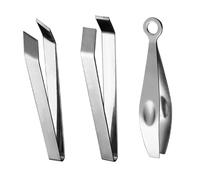 SKISUNO 3pcs Fish Bone Tweezers Hair Removing Tweezer Poultry Hair Removal Forceps Kitchen Accessory