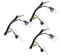 SKISUNO 3pcs Frameless Nose Bridge Pads for Rimless Glasses, Metal and Acrylic Single Hole Design with Ergonomic Shape, Compatibility and Premium Durability for Everyday Use and Work