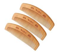 SKISUNO 3Pcs Portable Hair Comb Static Detangling Massage Comb Natural Wood Wide Tooth Combs for Styling for Any Occasion