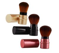 SKISUNO 3pcs Retractable Foundation Brush Makeup Tools Flat Top Powder Brush for Natural Look