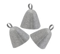 SKISUNO 3pcs Reusable Felt Sauna Cap Absorbent and Quick Drying Bath Hat for Sauna and Bathhouse Comfortable Felt Headwear for