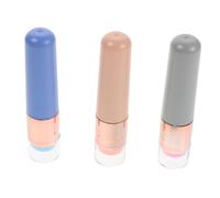 SKISUNO 3pcs Silicone Nail Art Brushes Reusable Applicators for Gel Nail and Lipstick Soft Travel-friendly Design Protective Cover for Gradient Effects and Stamping