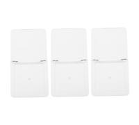 SKISUNO 3Pcs Square Makeup Palette Tray Compact Cosmetic Box for Blush Eyeshadow Concealer Space Saving Design for Travel Easy Organization Transparent Storage