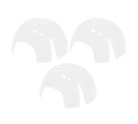 SKISUNO 3pcs White Plastic Bump Cap Inserts for Baseball Caps Lightweight Head Protection Hat Shapers Comfortable Universal Fit for Casual Wear and Gardening