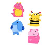SKISUNO 4pcs Boy Girl Mud Bath Gloves Thickness Dual-use Rubbing Back Towel for Home Mixed Style Exfoliating Bath Gloves Boys and Girls