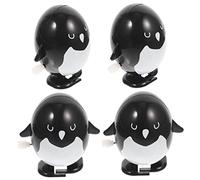 SKISUNO 4Pcs Cute Clockwork Walking for Christmas Party Favors Safe Funny Playthings