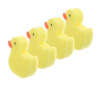SKISUNO 4pcs Cute Duck Bath Sponge for Gentle Exfoliating Scrubbers for Bathing Lightweight Safe Animal Shape Sponges Fun Bath Experience