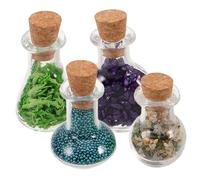 SKISUNO 4pcs Miniature Dollhouse Potion Bottles Realistic Tiny Witch Decor for Home Decoration DIY Bottle Accessories for Dollhouse Display and Pretend Play