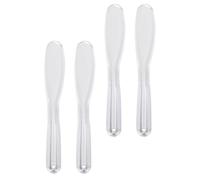 SKISUNO 4Pcs Plastic Mask Spatula Facial Tool for Mixing and Sampling Skincare Cream, Comfortable Grip Makeup Application