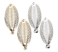 SKISUNO 4pcs Ponytail Holder Clip Fish Shape Banana Clips Stylish for Everyday Use