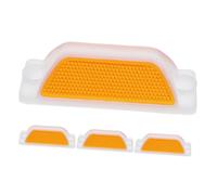 SKISUNO 4pcs Reflective Pavement Markers Roadside Reflectors Rectangular Driveway Safety Guide for Highways Parking Lots and Driveways