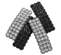 SKISUNO 4pcs Rhinestone Snap Hair Clips Chic Rectangular Hairpins for Weddings Parties Daily Use Sparkly Hair Accessories for Women Girls Comfortable Secure Design