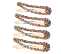SKISUNO 4pcs Snap Duckbill Hairpin Rhinestone Stylish Hair Clip for Women Girls