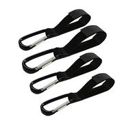 SKISUNO 4pcs Stroller Hook Hanger Climbing Button Carabiner Hook for Stroller Use When Pushing