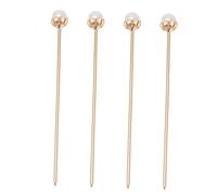 SKISUNO 4pcs Vintage Chinese Pearl Hair Sticks Hair Accessories Elegant Lotus Flower Design for Women Non Slip Chopsticks
