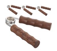 SKISUNO 4pcs Wooden Hand Grip Strength Trainer for Hand Finger Wrist Strengthening with Palm Massager for Gym Rehab Stress Relief Versatile Grip Strengthener for All Ages