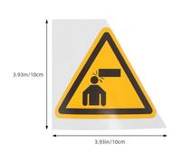 SKISUNO 4pcs Yellow Triangular Watch Your Head Safety Signs Caution Decals Adhesive Pvc Warning Stickers for Machine Shops and Factories Ensuring Worker Safety