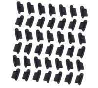 SKISUNO 50 Pieces Black Silicone Charging Port Plugs for and Tablet Dust Proof Stoppers Universal Protective Caps for Phones and Tablets