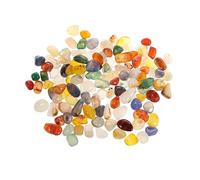 SKISUNO 500G Colorful Natural Agate Gravel for Fish Tank Decoration Premium Natural Pebbles for Aquariums Landscape Design and Home Decor