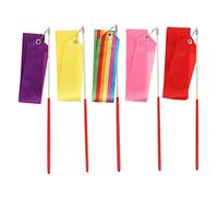 SKISUNO 5Pcs Dancing Ribbons Lightweight Gymnastics Ribbons for Rhythmic Dance Artistic Performance and Carnival Events Sturdy Practical Wind Wands for Active Fun