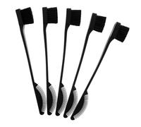 SKISUNO 5pcs Dual-sided Makeup Brush Ergonomic Eyelash Comb Brow Grooming Tool for Women and Men Soft Bristles for Sensitive Areas Portable Travel Design Innovative Functionality
