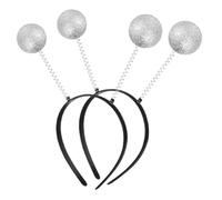 SKISUNO 5pcs Glitter Ball Antenna Headband Space Themed Party Hair Band Creative Costume Accessories for Women Cosplay Martian Head Boppers