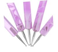 SKISUNO 5pcs Manicure Set Diy Nail Art Tool Double Ended Dotting Pens for Crafts Nail Art Printing Tool