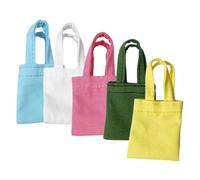 SKISUNO 5pcs Miniature Canvas Bag for Dollhouse Decoration Doll Accessories for Scale Dolls for Crafting and Enhancing Mini House Scenes