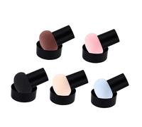 SKISUNO 5pcs Mushroom Shape Loose Powder Puff Soft Cosmetic Applicators for Face Makeup and Flexible Sponges for Wet and Dry Use Safe Delicate Skin Multipurpose Beauty Tools