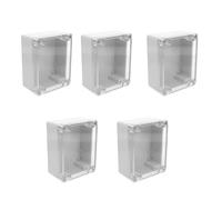 SKISUNO 5pcs Outdoor Waterproof Distribution Box with Cover, Plastic Weatherproof Electrical Junction Box for Power Distributions in Public Areas, Enhanced Durability and Mechanical Damage