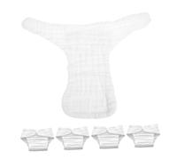 SKISUNO 5pcs Reusable Cotton Diaper Liners Infant Baby Cloth Nappy Inserts Breathable Absorbent White Size l 10-15kg Suitable for Toddlers 9-15 Months