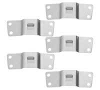 SKISUNO 5pcs Silver Stainless Steel Helmet Headlamp Clip for Hard Hat Accessories with Enhanced Wire Management and Easy Installation, Suitable for Mining and Construction Work