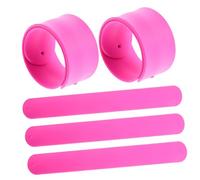 SKISUNO 5pcs Solid Slap Bracelets for Boys and Girls Fun Slap Wristbands Party Favors for Boys and Girls Lightweight and Comfortable Snap Bands for Events and Celebrations
