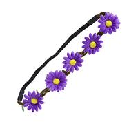 SKISUNO 5pcs Sunflower Wreath Hair Band Hawaiian Floral Headband Bohemia Style Hair Accessories for Party Tropical Decorations