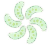 SKISUNO 6 Pairs Portable Green Gel Eye Ice Packs for Dark Circles and Swelling, Plastic Cooling Eye Care Patches Soothing Formula for Fatigue, for Work and Resting at Home