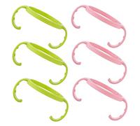 SKISUNO 6 Pcs Nursing Bottle Handle Grip for Wide Mouth 7cm Baby Milk Bottles with Extra Wide Opening 3 Red 3 Green Set